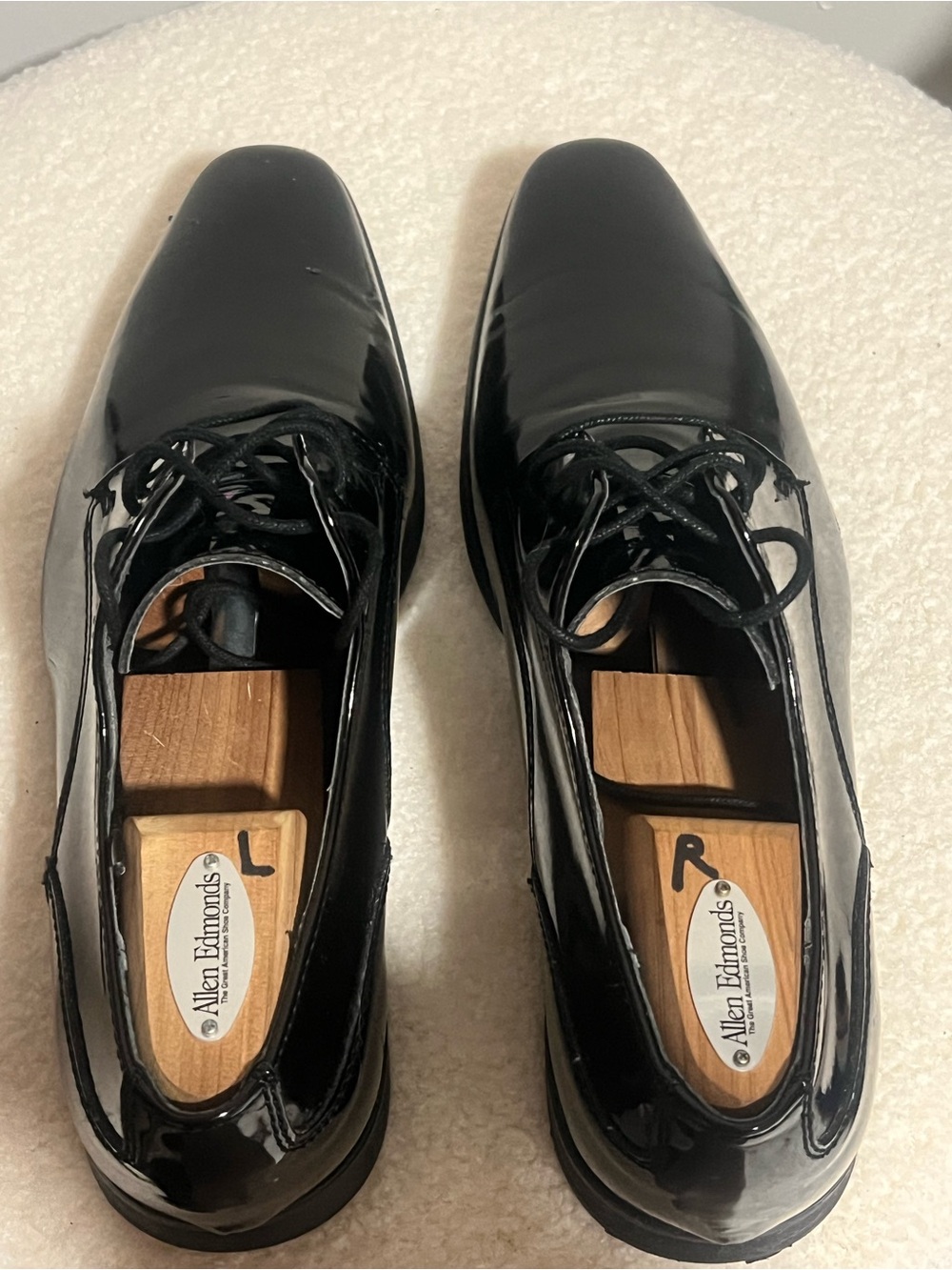 Calvin Klein Black Patent Leather Lace-Up Oxfords